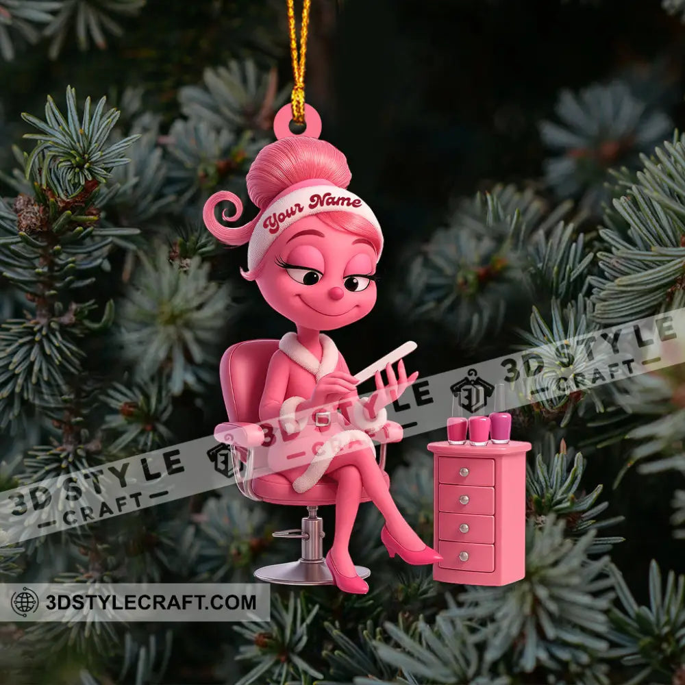 Nails Slay ELF Home Decor Christmas Ornament Personalized Ornament Ornament