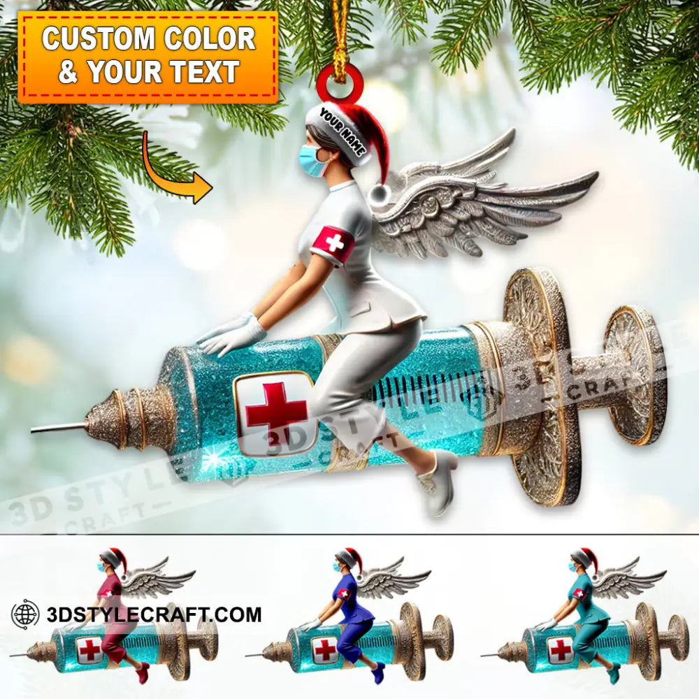 Nurse Christmas Home Decor Ornament Personalized 3.54’’ / 1