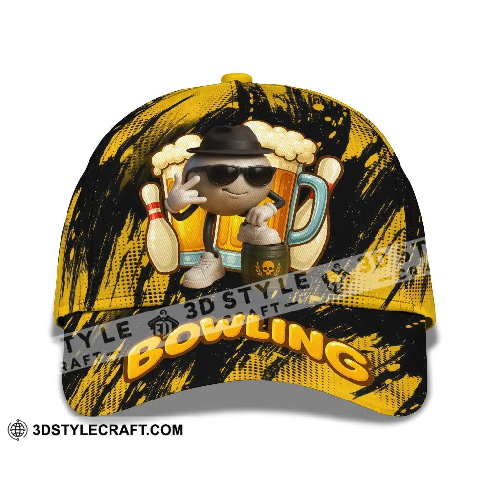 Personalized Cap - Customized Classic Cap Bowling And Beer CLASSIC CAP / UNIVERSAL FIT Cap