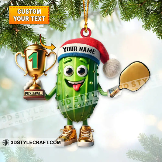 Pickleball Champion Home Decor Christmas Ornament Personalized 3.54’’ / 1