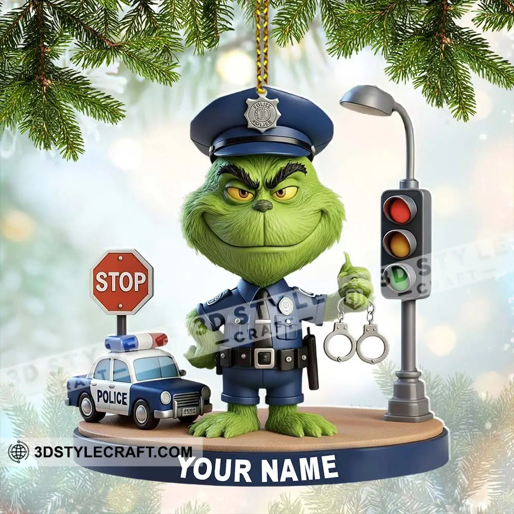 Police Home Decor Christmas Ornament Personalized Ornament Ornament