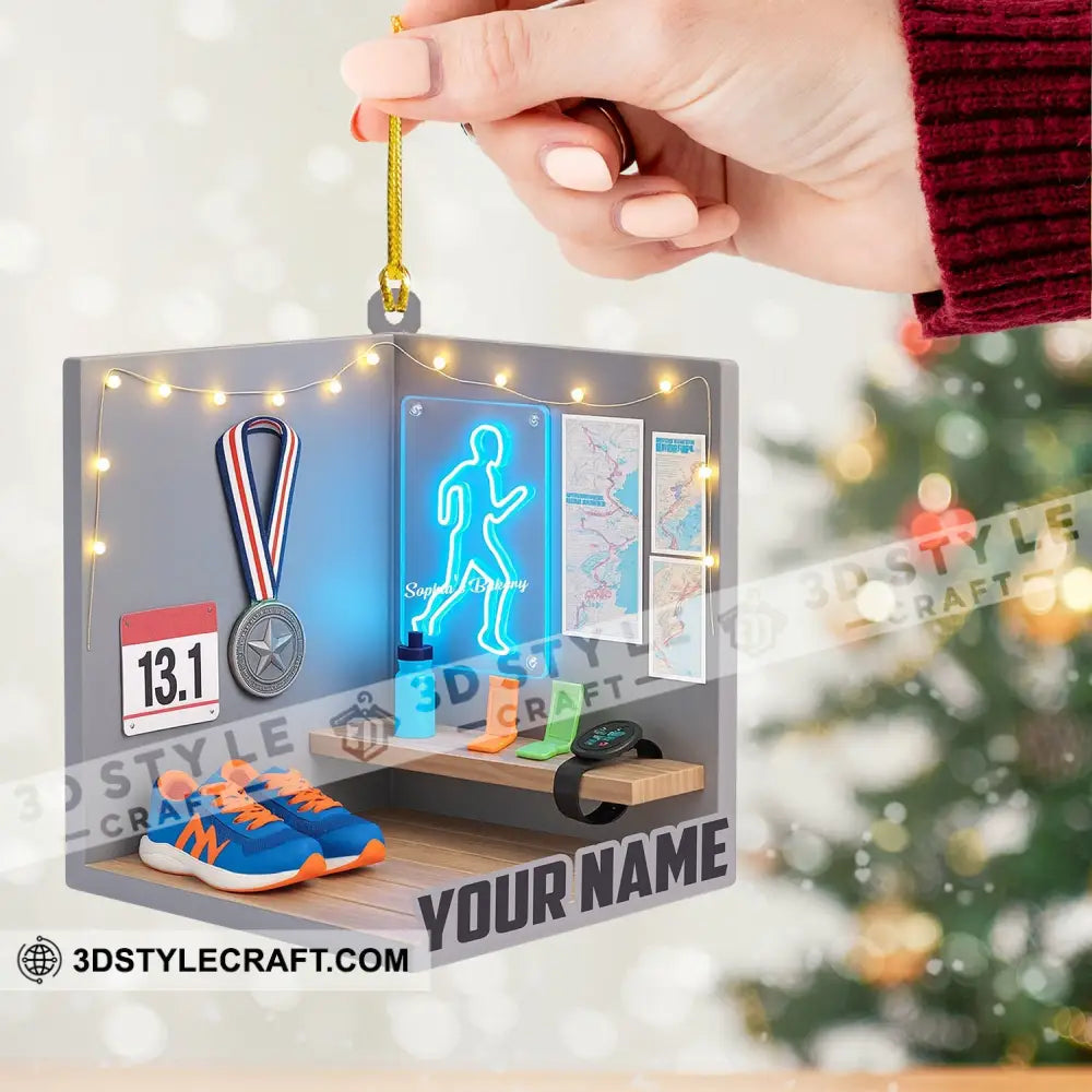 Running Home Decor Christmas Ornament Personalized Ornament Ornament