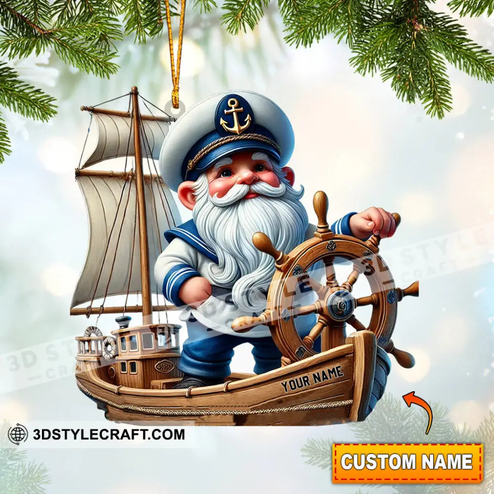 Sailor Santa Home Decor Christmas Ornament Personalized