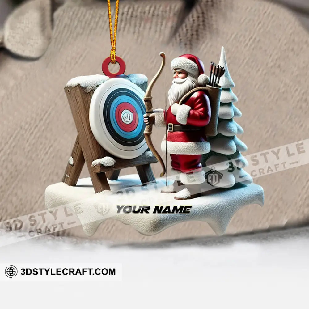 Santa Archery Home Decor Christmas Ornament Personalized