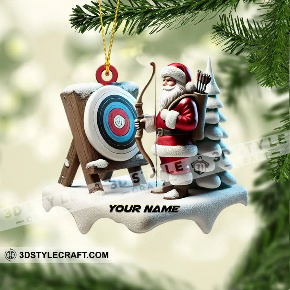 Santa Archery Home Decor Christmas Ornament Personalized