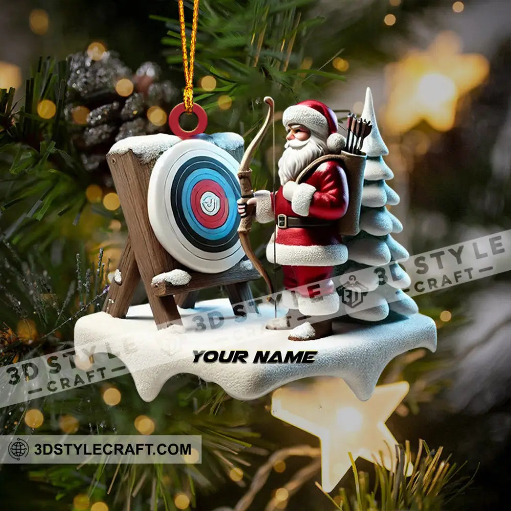 Santa Archery Home Decor Christmas Ornament Personalized