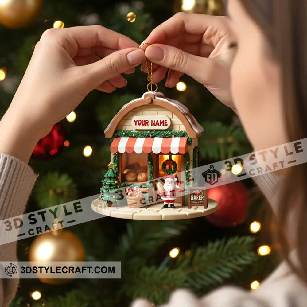 Santa Baker Home Decor Christmas Ornament Personalized Ornament Ornament