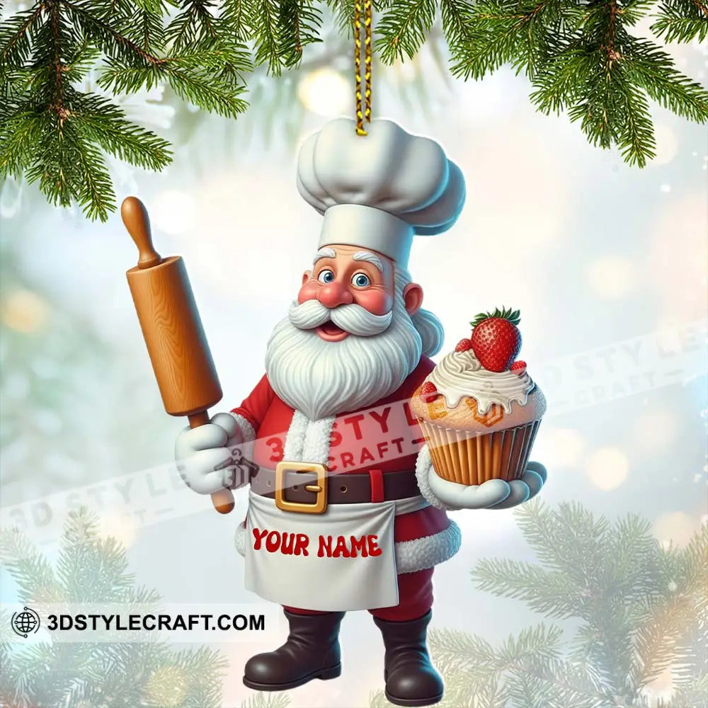 Santa Baker Home Decor Christmas Ornament Personalized Ornament Ornament