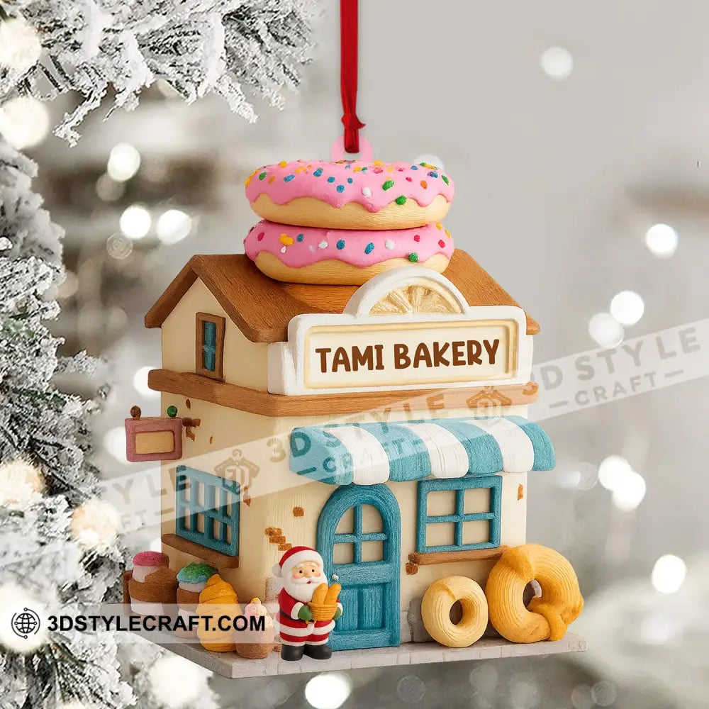 Santa Bakery Shop Home Decor Christmas Ornament Personalized Ornament Ornament