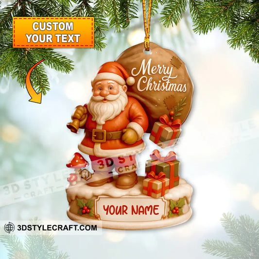 Santa Claus Home Decor Christmas Ornament Personalized Ornament 3.54’’ / 1 Ornament Ornament