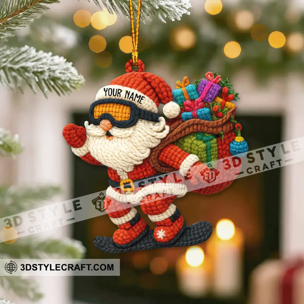 Santa Coming Home Decor Christmas Ornament Personalized Ornament Ornament