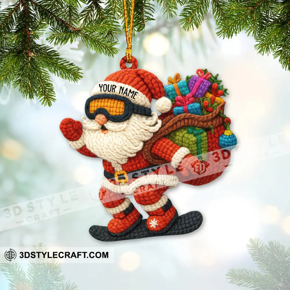 Santa Coming Home Decor Christmas Ornament Personalized Ornament Ornament