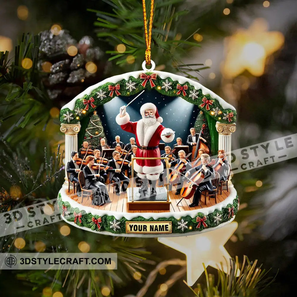 Santa Orchestra Home Decor Christmas Ornament Personalized