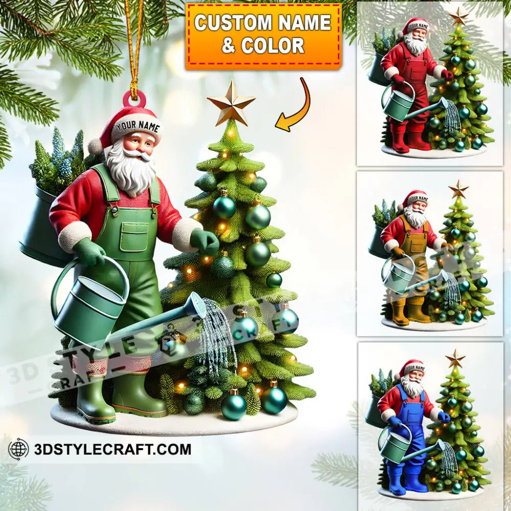 Santa Tree Care Home Decor Christmas Ornament Personalized 3.54’’ / 1
