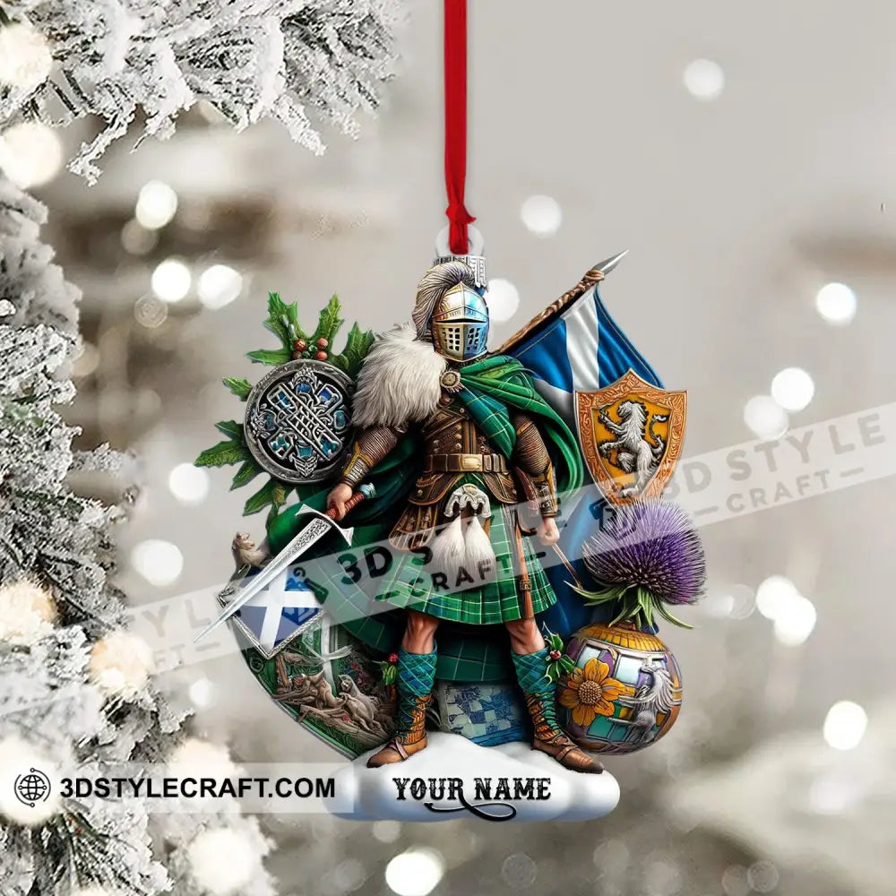 Scotland Lover Home Decor Christmas Ornament Personalized