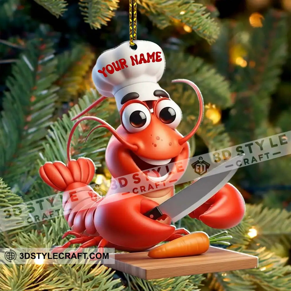 Seafood Chef Lobster Home Decor Christmas Ornament Personalized Ornament Ornament