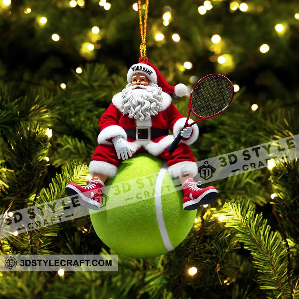 Sport Lover Santa Home Decor Christmas Ornament Personalized 3.54’’ / 1