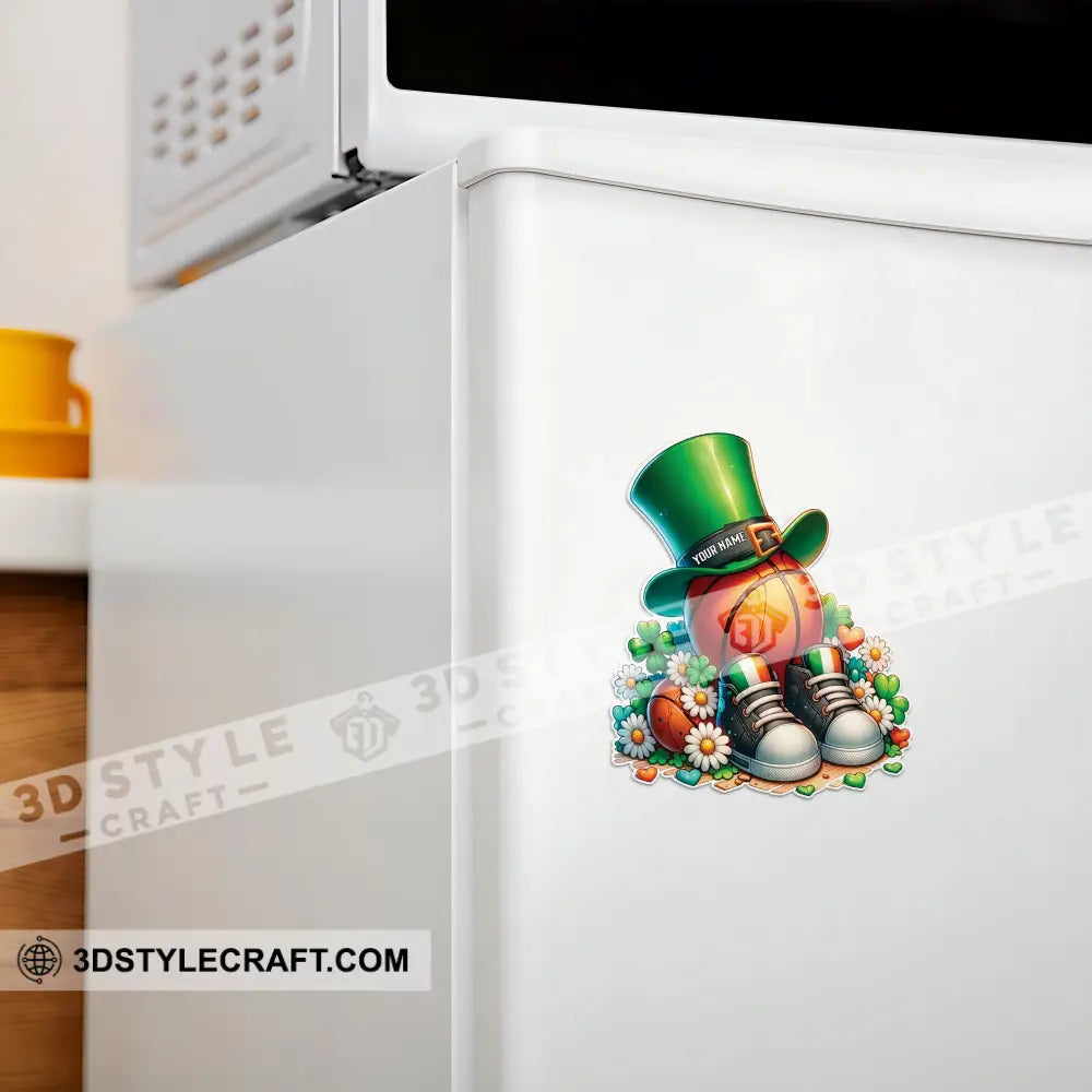 St Patrick’s Day Basketball Fridge Magnet - Personalized