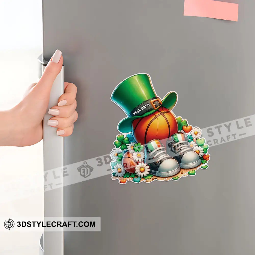 St Patrick’s Day Basketball Fridge Magnet - Personalized