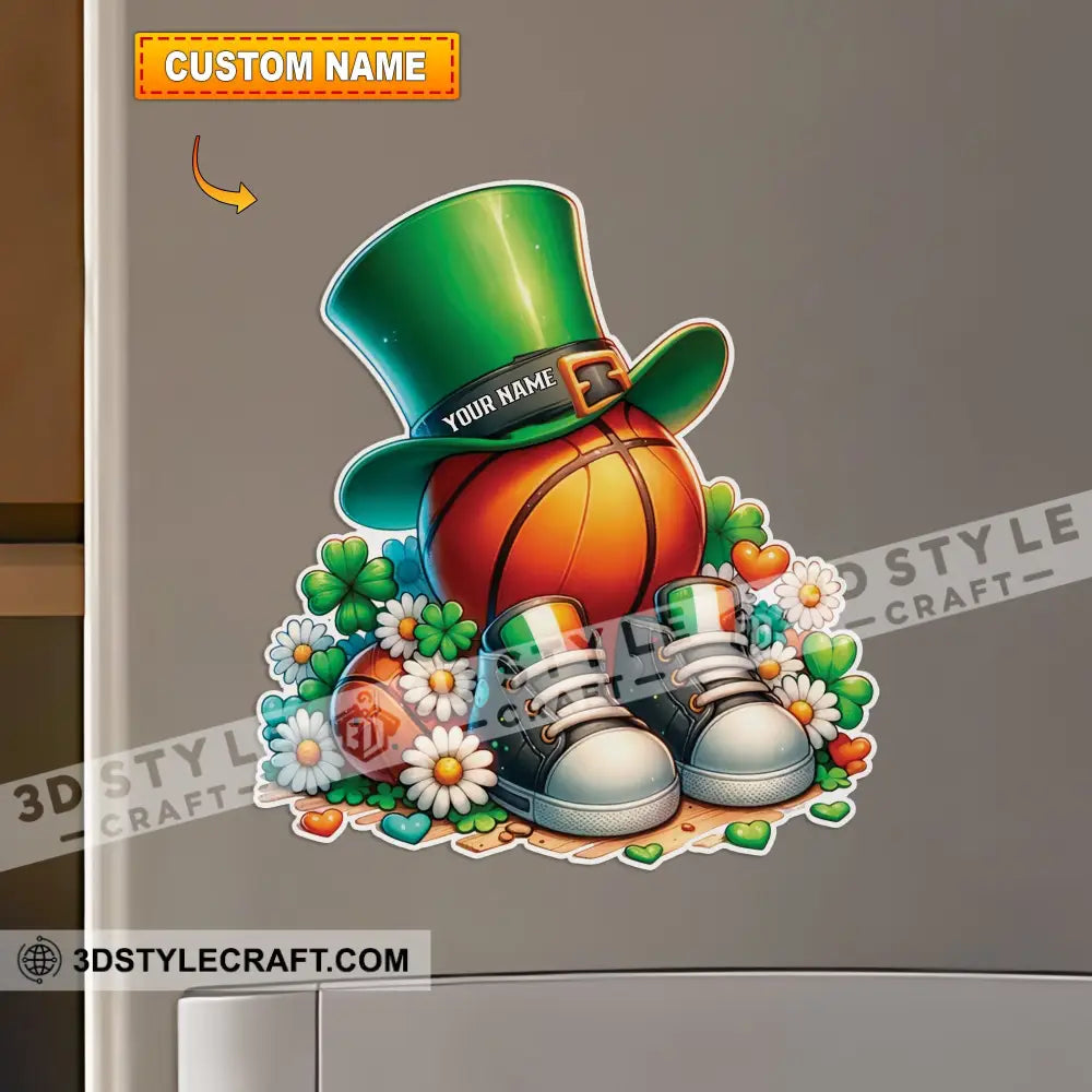 St Patrick’s Day Basketball Fridge Magnet - Personalized