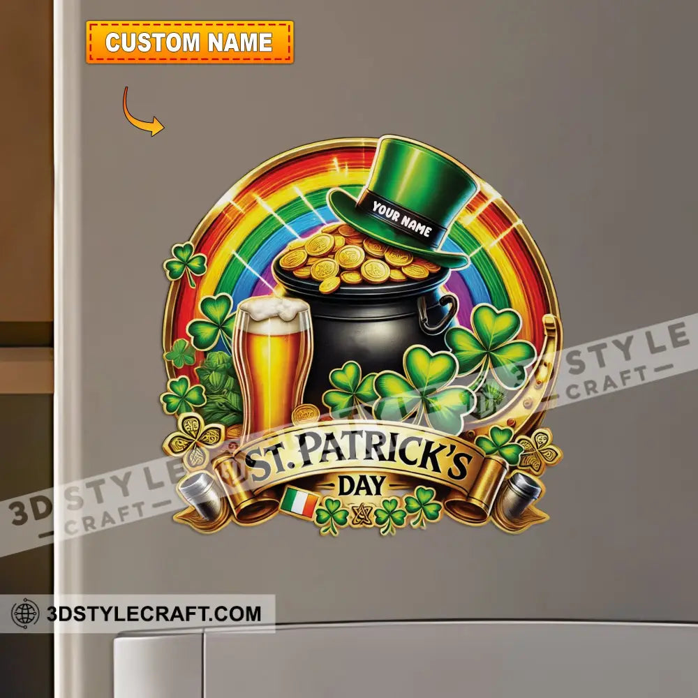 St Patrick’s Day Fridge Magnet - Personalized 3.54’’ / 1 Piece