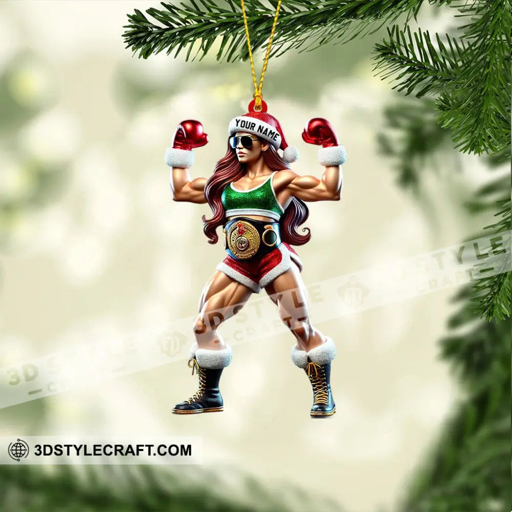 Strong Woman Home Decor Christmas Ornament Personalized