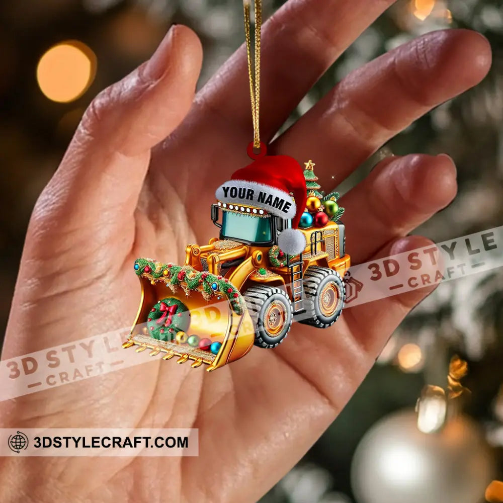 Sweet Snow Plow Home Decor Christmas Ornament Personalized