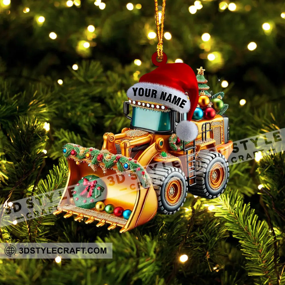 Sweet Snow Plow Home Decor Christmas Ornament Personalized