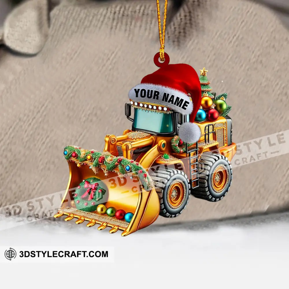 Sweet Snow Plow Home Decor Christmas Ornament Personalized