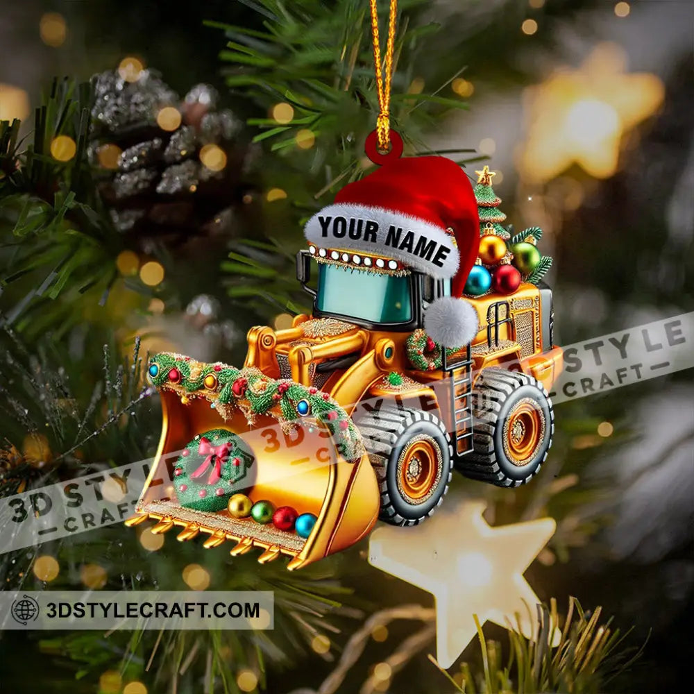 Sweet Snow Plow Home Decor Christmas Ornament Personalized