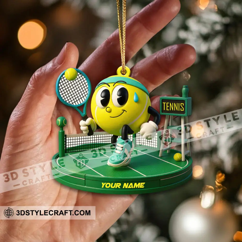 Tennis Home Decor Christmas Ornament Personalized Ornament Ornament