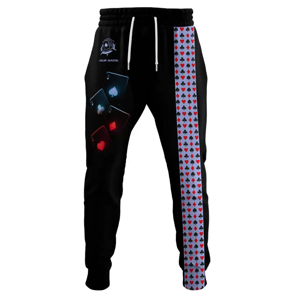 Unisex Clothing Custom Name Poker Jogger Pants Casino S
