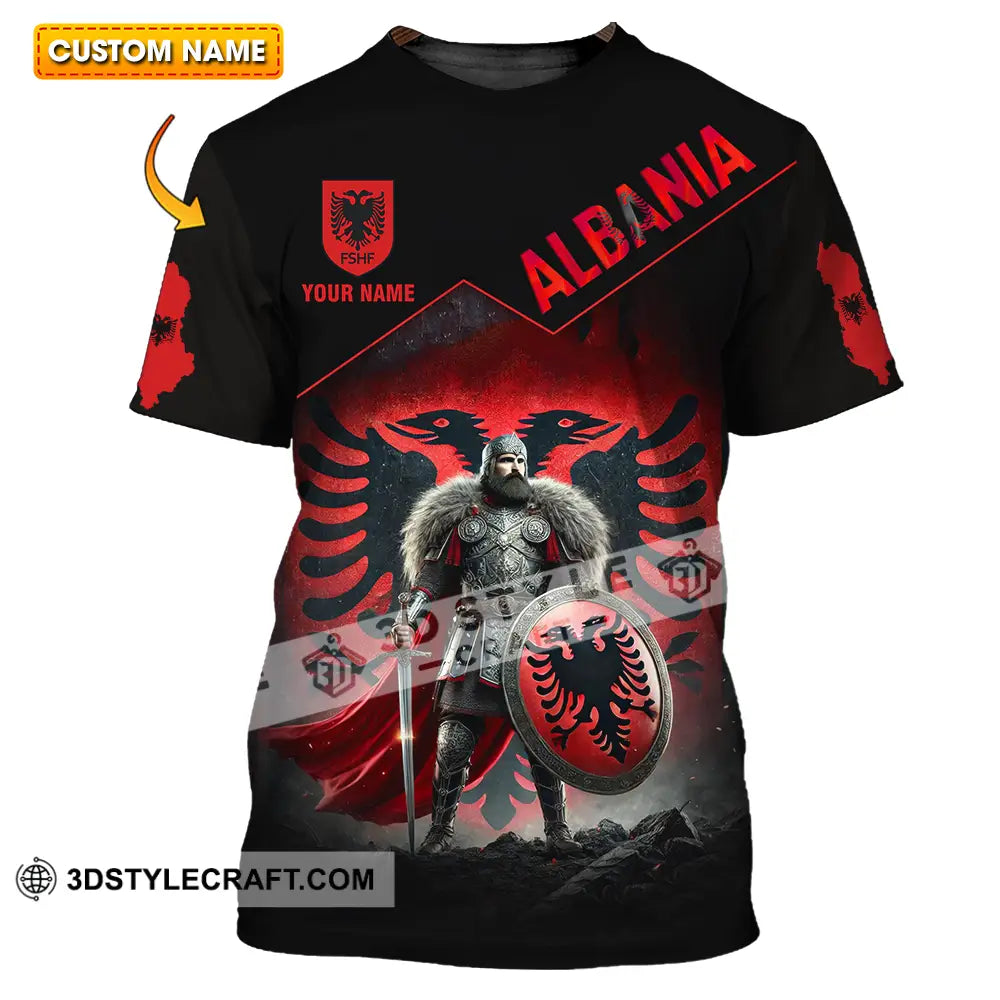 Unisex Shirt - Custom Albania Warrior Shirt T-shirt