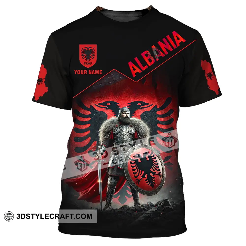 Unisex Shirt - Custom Albania Warrior Shirt T-Shirt / S T-shirt