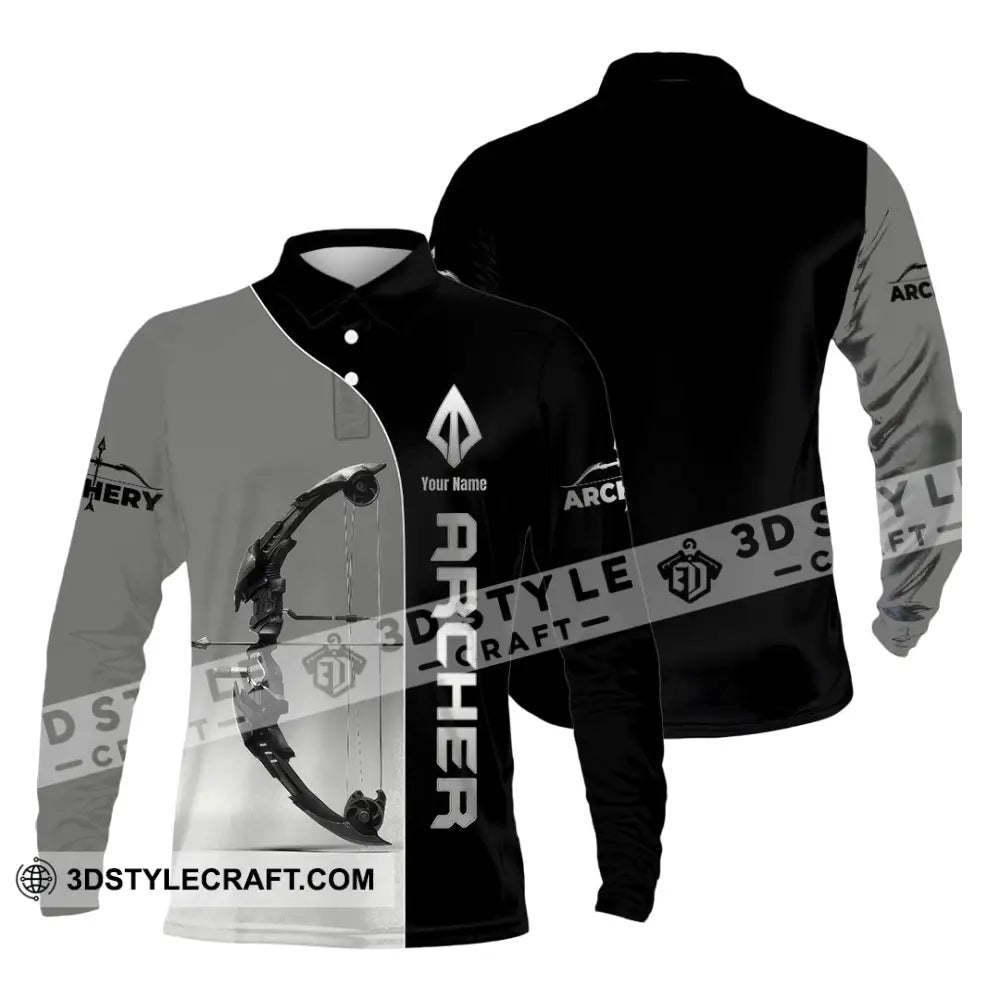 Unisex Shirt - Custom Archer Shirt Long Sleeve Polo / S T-shirt