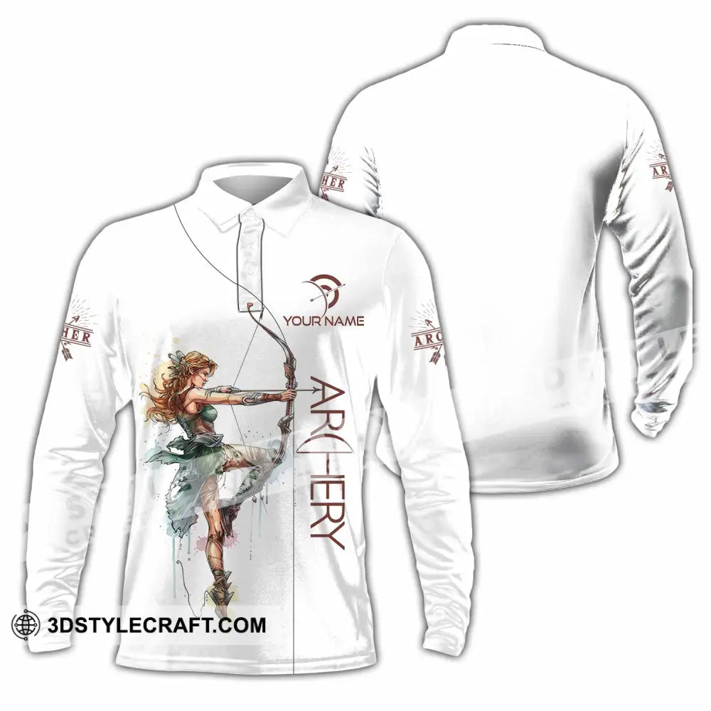 Unisex Shirt - Custom Archery Shirt Long Sleeve Polo / S T-shirt
