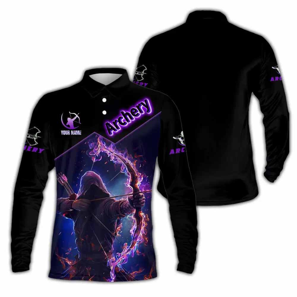 Unisex Shirt - Custom Archery Shirt Long Sleeve Polo / S T-shirt