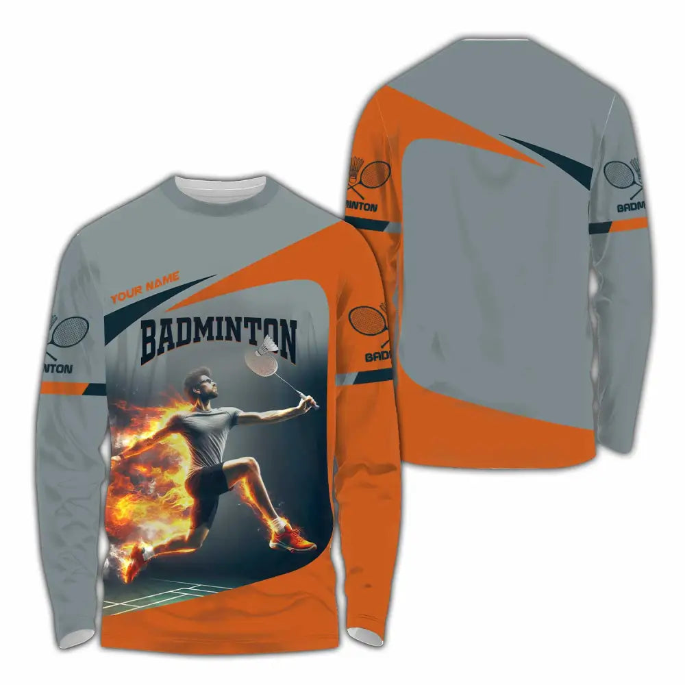 Unisex Shirt - Custom Badminton Shirt Long Sleeve Shirt / S T-shirt