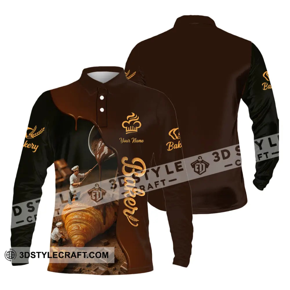 Unisex Shirt - Custom Baker Shirt Long Sleeve Polo / S T-shirt