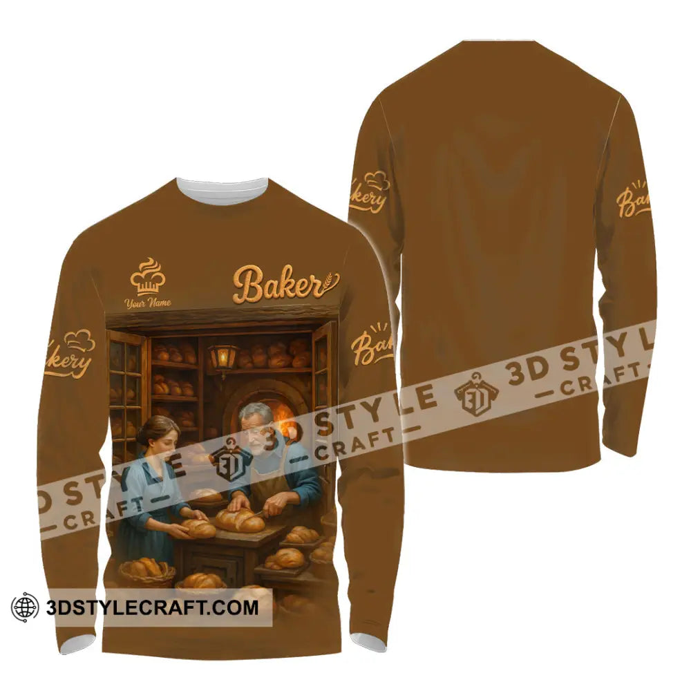 Unisex Shirt - Custom Baker Shirt Long Sleeve Shirt / S T-shirt