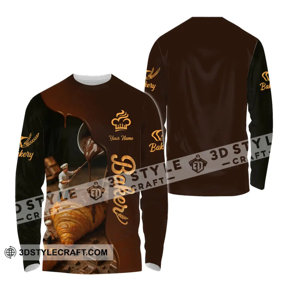 Unisex Shirt - Custom Baker Shirt Long Sleeve Shirt / S T-shirt