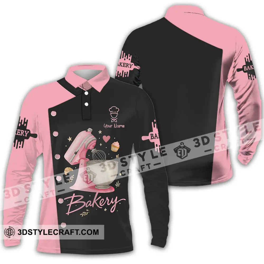Unisex Shirt - Custom Baker Lover Shirt Long Sleeve Polo / S T-shirt