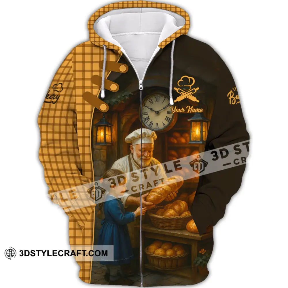 Unisex Shirt - Custom Bakery Shirt Zipper Hoodie / S T-shirt