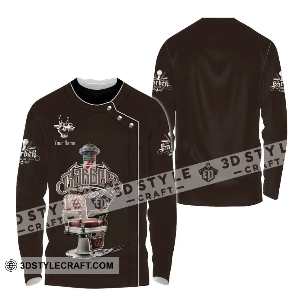 Unisex Shirt Custom Barber Shirt Long Sleeve Shirt / S T shirt