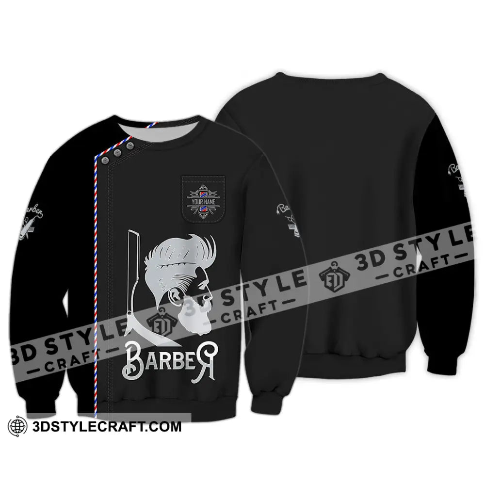 Unisex Shirt Custom Barber Shirt Long Sleeve / S T shirt