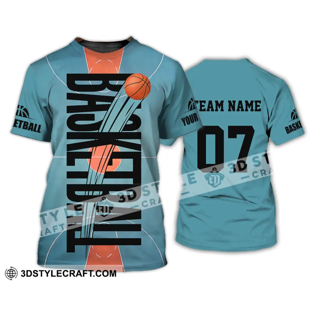 Unisex Shirt - Custom Basketball Blue Shirt T-Shirt / S T-shirt
