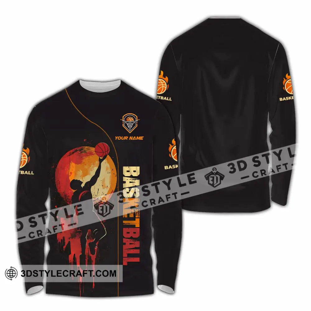 Unisex Shirt - Custom Basketball Player Shirt Long Sleeve Shirt / S T-shirt