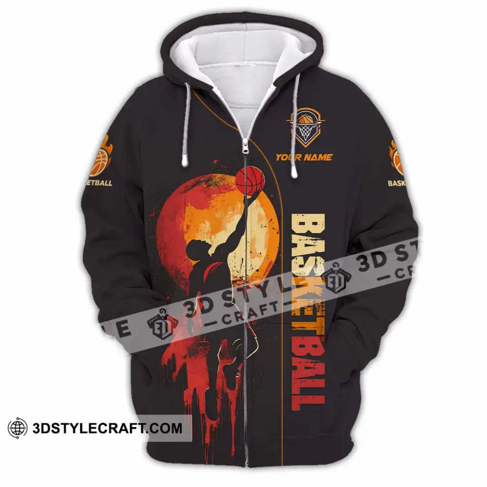 Unisex Shirt - Custom Basketball Player Shirt Zipper Hoodie / S T-shirt