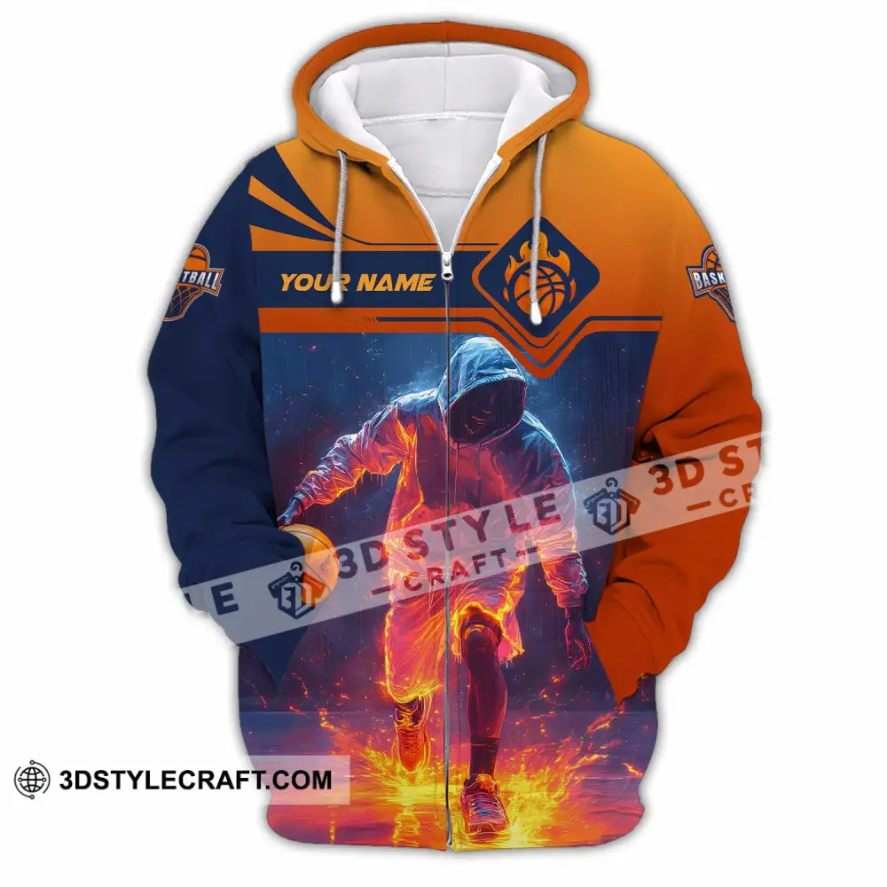 Unisex Shirt - Custom Basketball Shirt Zipper Hoodie / S T-shirt