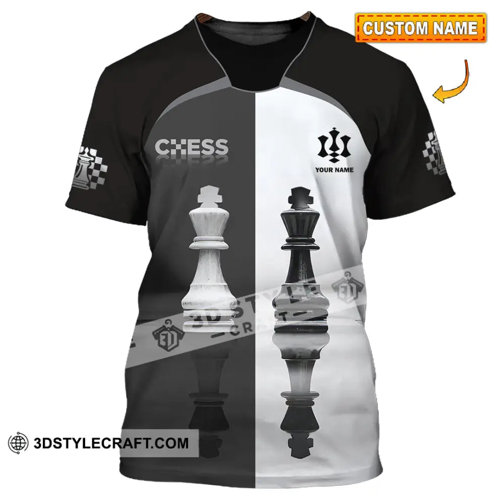 Unisex Shirt - Custom Black And White Chess Shirt For Couple T-shirt